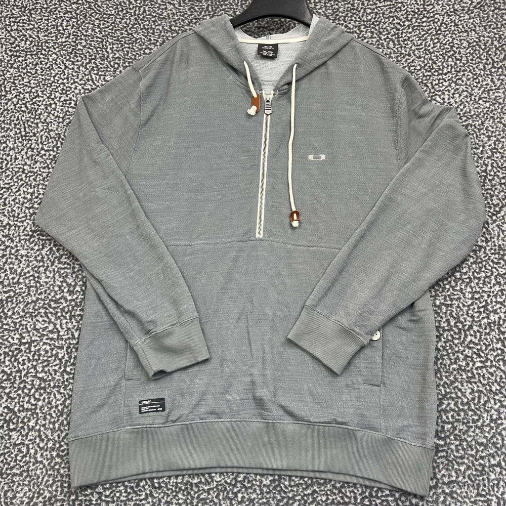 Oakley Hoodie Men Extra Large Regular‎ Fit Pullover Long Sleeve 1/2 Zip Y2K XL